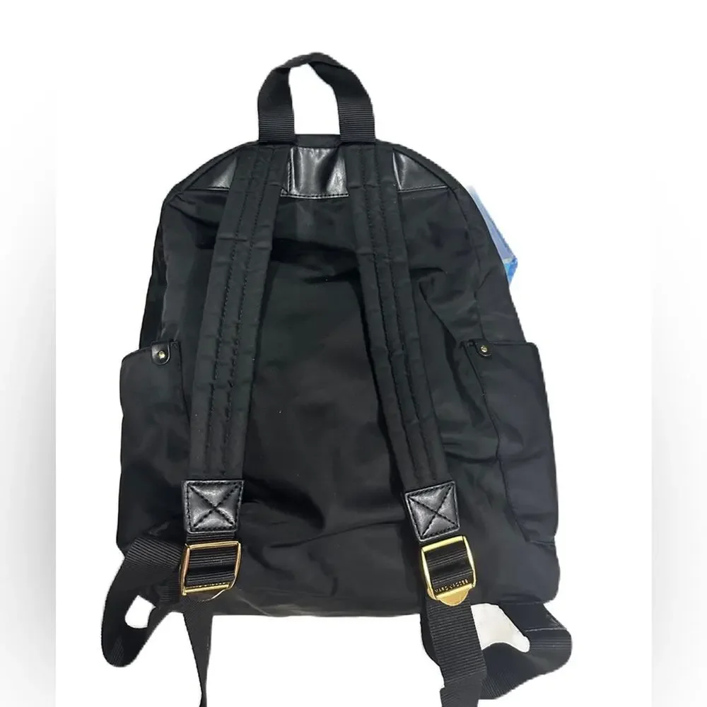 EUC Marc Jacobs‎ Nylon Varsity Black/Gold Tone Backpack